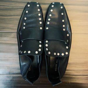 Celine Black Stud Loafers